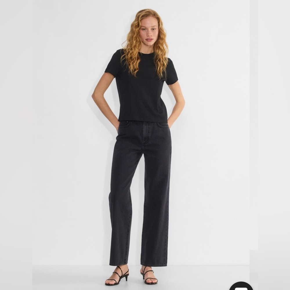 Denim Forum Farrah Black Wide Leg Jeans